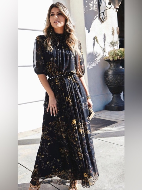 Wilfred Dresses & Skirts - Aritzia Wilfred Replique Black Floral Maxi Dress